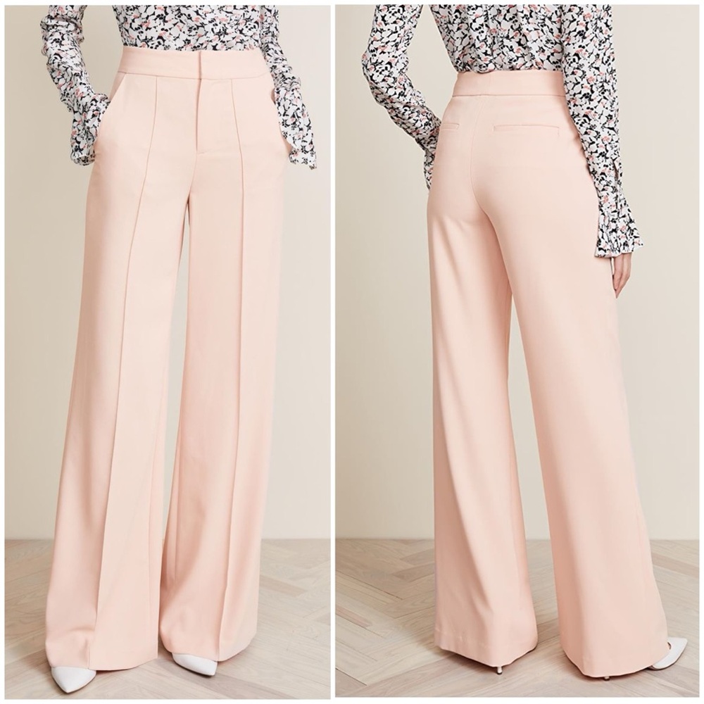 Alice + Olivia Pink Wide Leg Pants - Picture 3 of 10